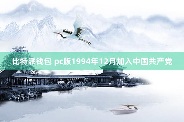 比特派钱包 pc版1994年12月加入中国共产党
