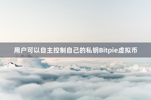 用户可以自主控制自己的私钥Bitpie虚拟币