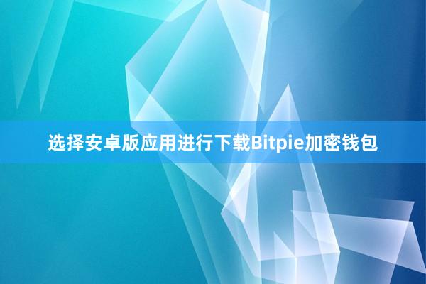 选择安卓版应用进行下载Bitpie加密钱包