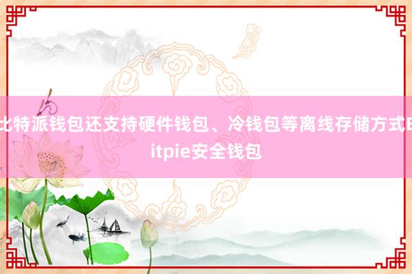 比特派钱包还支持硬件钱包、冷钱包等离线存储方式Bitpie安全钱包