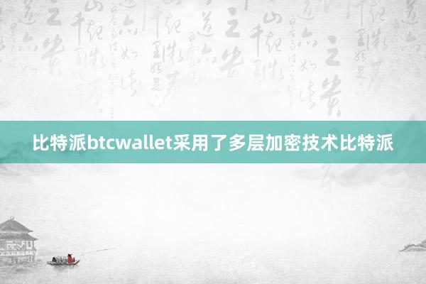 比特派btcwallet采用了多层加密技术比特派